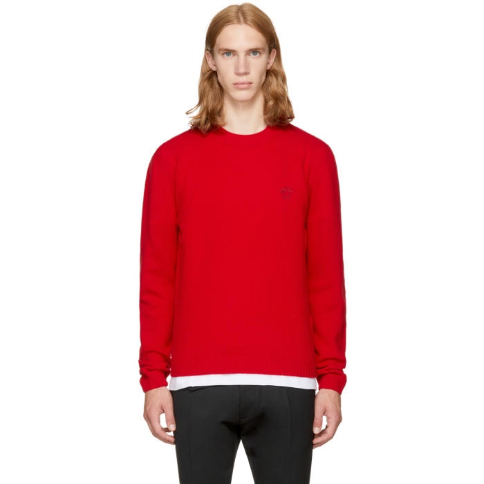 Photo: Versace Red Small Medusa Sweater