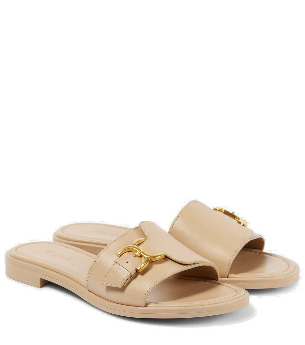 【Chloe】 Pipレザースライド Chloe - Pip leather slides Chloe