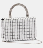 Roger Vivier Envelope Flower Jewel tweed tote bag