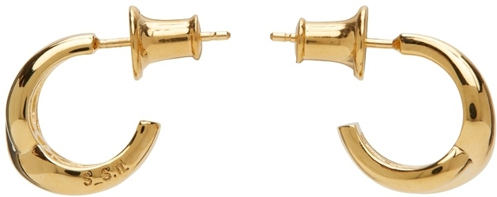 Photo: S_S.IL Gold Tiny Twist Bold Earrings