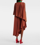 Loewe Pleated asymmetric midi dress