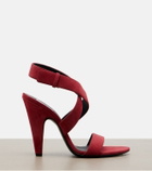 Alaïa Cone suede slingback sandals