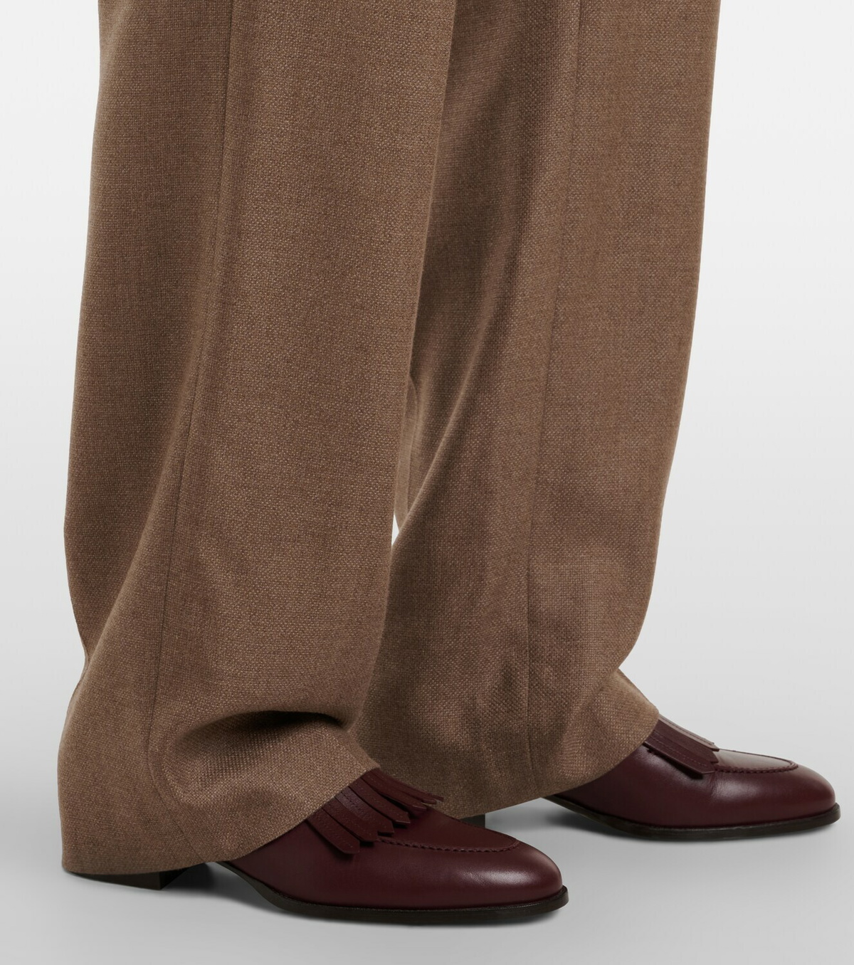 Loro Piana Chad pleated cashmere and silk wide-leg pants