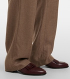 Loro Piana Chad pleated cashmere and silk wide-leg pants