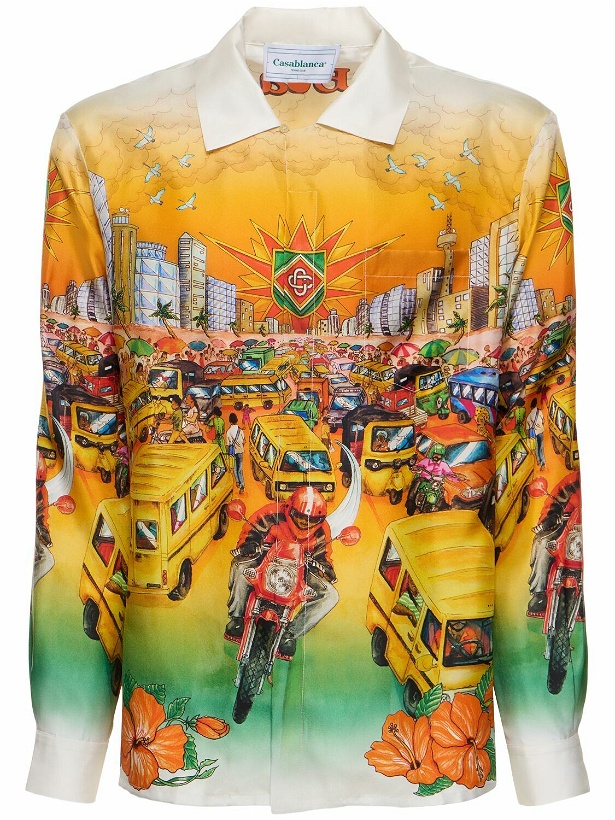 Photo: CASABLANCA - Traffic Print Silk Shirt