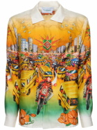 CASABLANCA - Traffic Print Silk Shirt