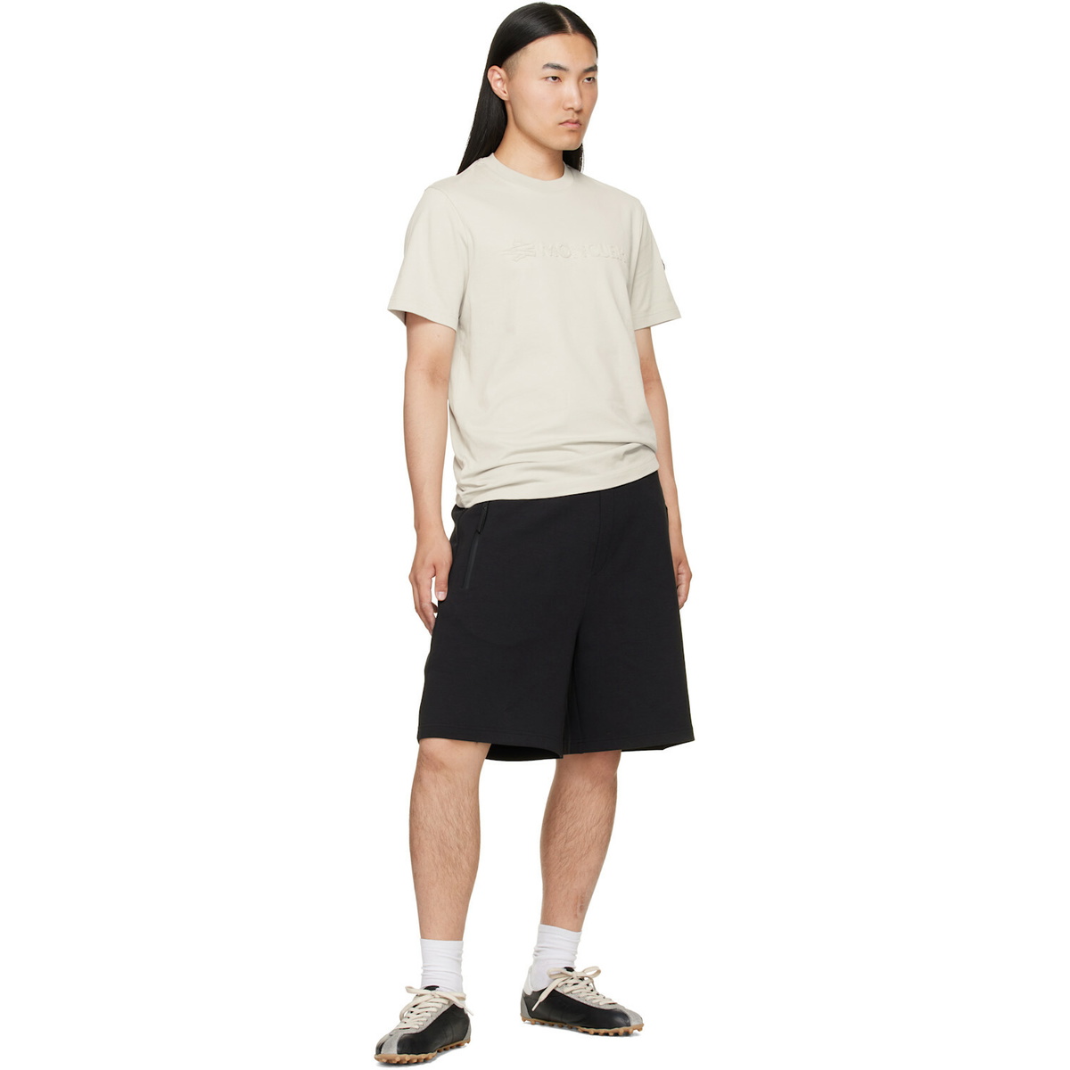 Moncler Gray Logo Cotton T-shirt