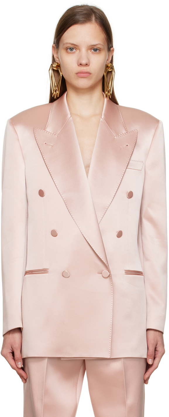 Gucci Pink Doublr-Breasted Blazer Gucci