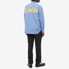 Comme des Garçons Homme Men's Back Logo Striped Shirt in Blue/Navy/White