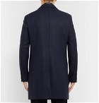 Hugo Boss - Nardim Checked Wool-Blend Coat with Detachable Gilet - Navy