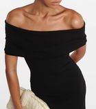 Bottega Veneta Off-shoulder jersey midi dress