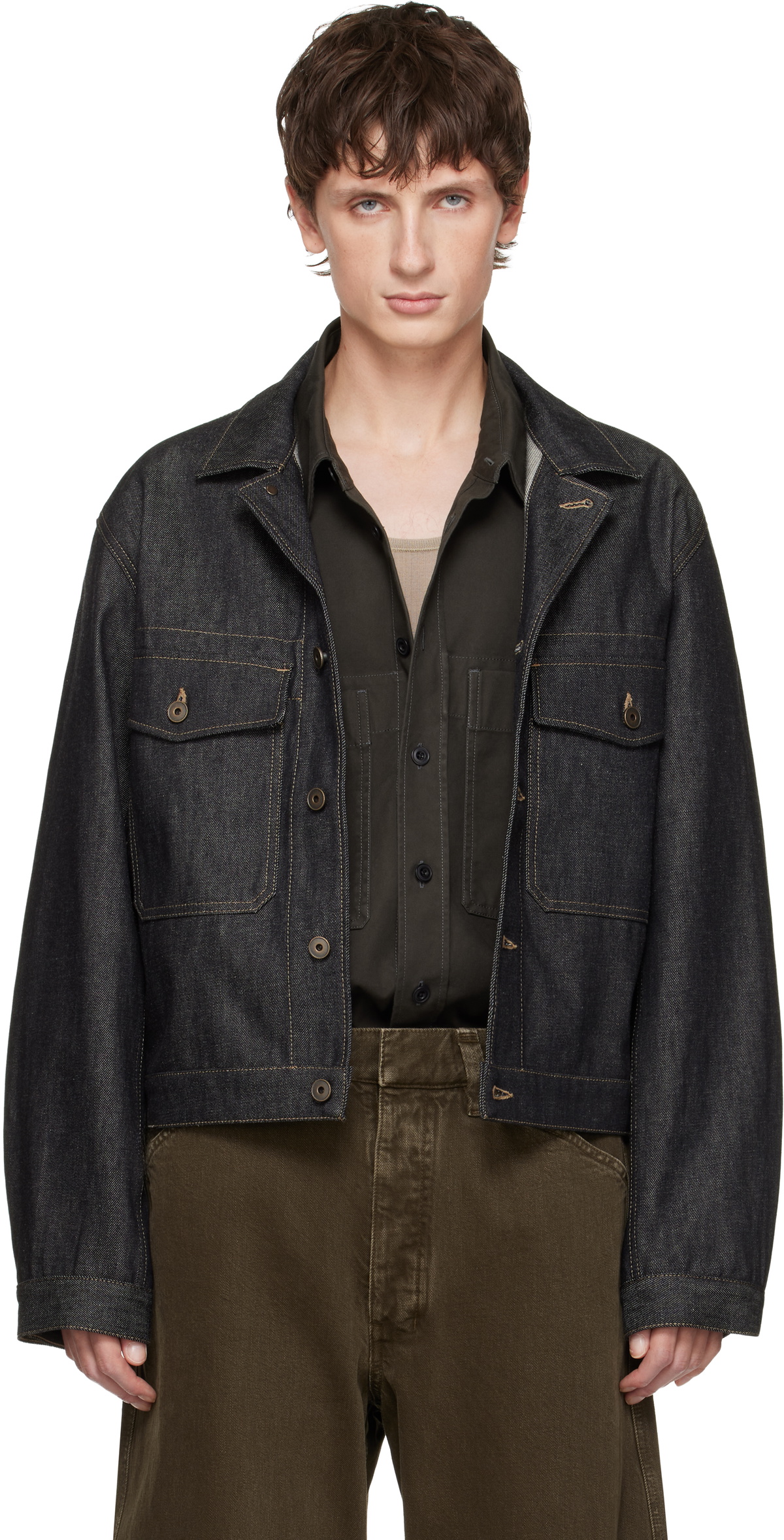 LEMAIRE Navy 4 Pocket Denim Jacket Lemaire