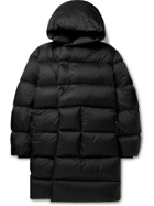 Rick Owens - Oversized Canvas-Trimmed Quilted Shell Down Coat - Black