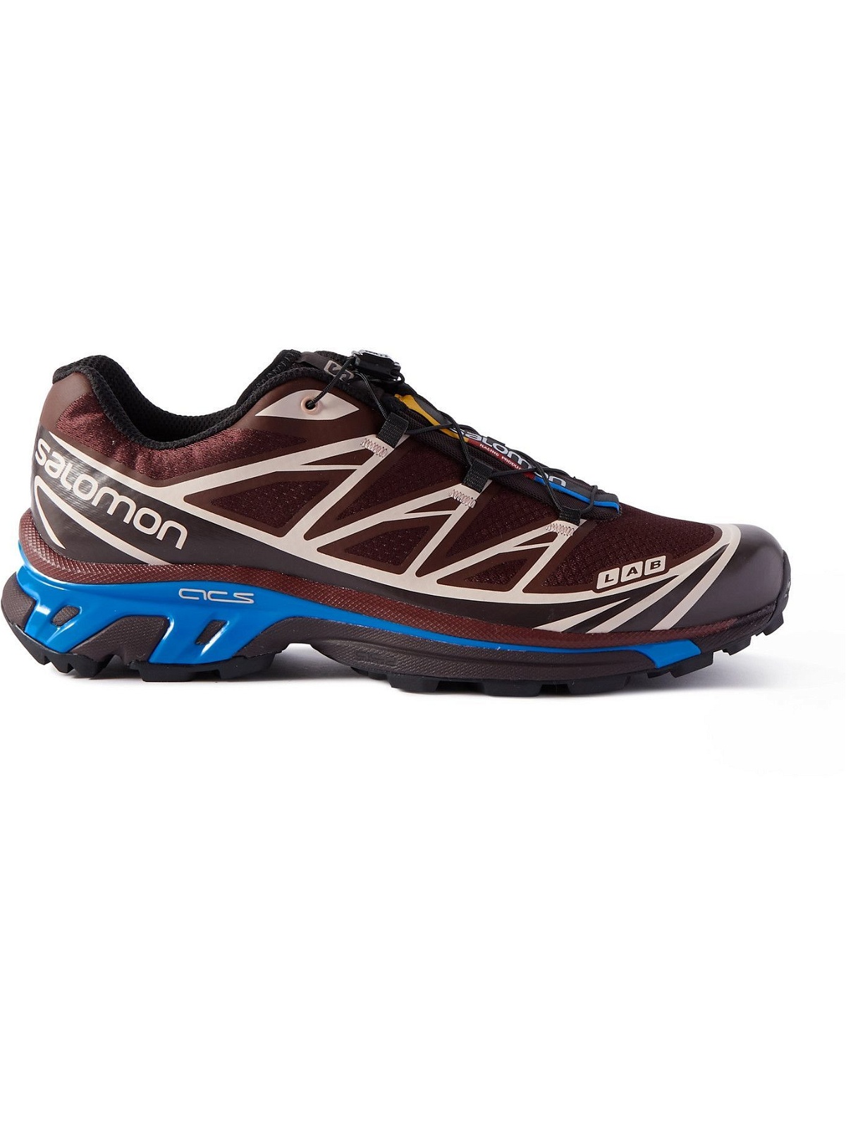 Photo: Salomon - XT-6 Advanced Rubber-Trimmed Coated-Mesh Running Sneakers - Brown