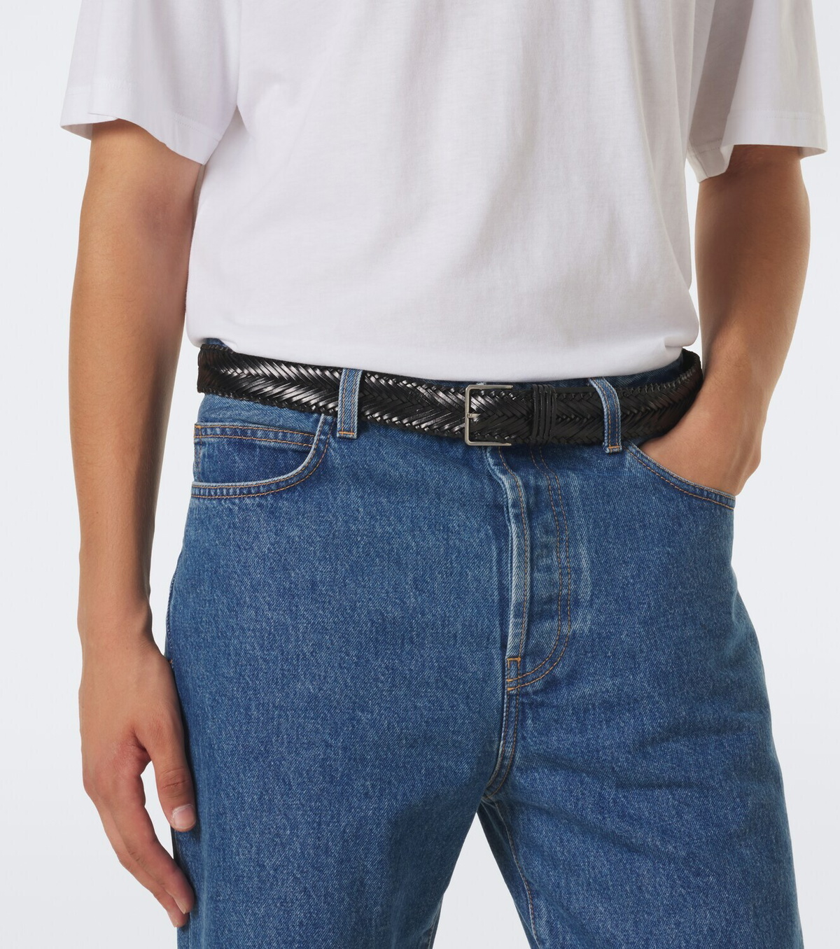 The Row Fisherman woven leather belt