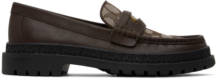 Photo: Coach 1941 Brown Signature Coin Loafers