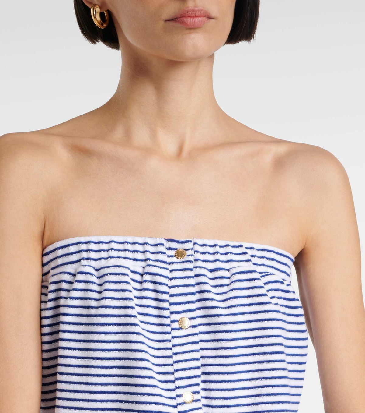 Melissa Odabash Venus cotton-blend terry romper