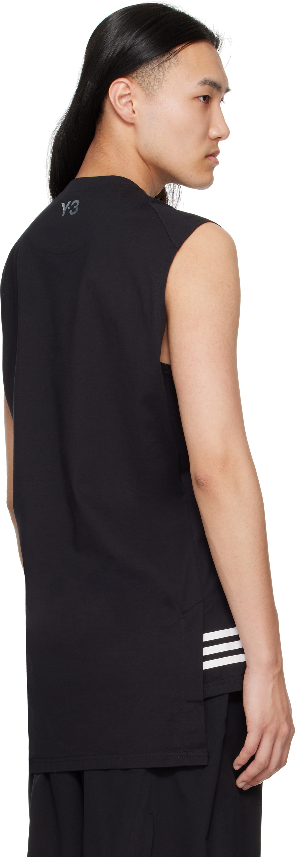Y-3 Black 3-Stripes Tank Top