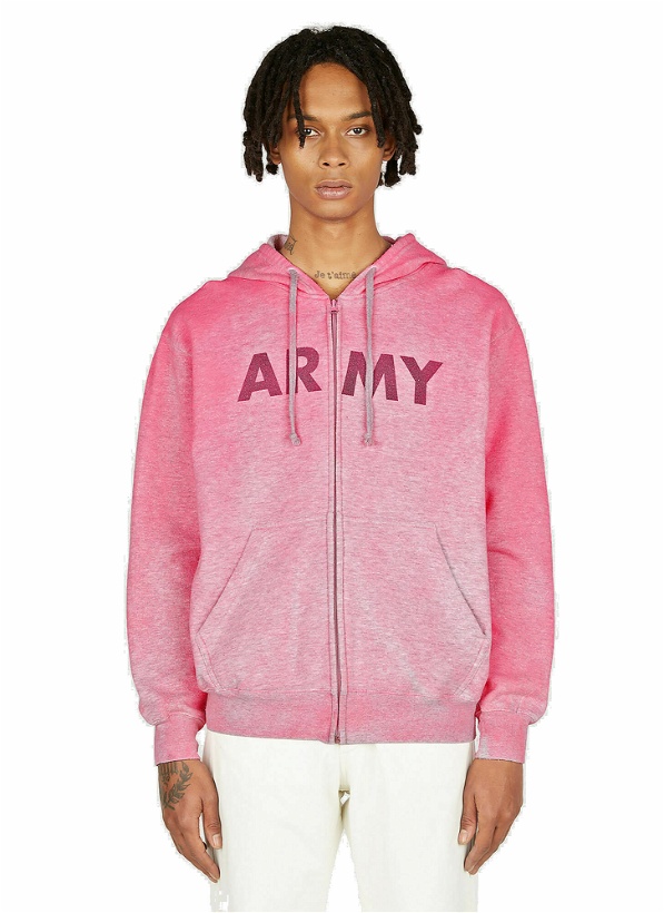 Photo: NOTSONORMAL - Army Hooded Sweatshirt in Pink