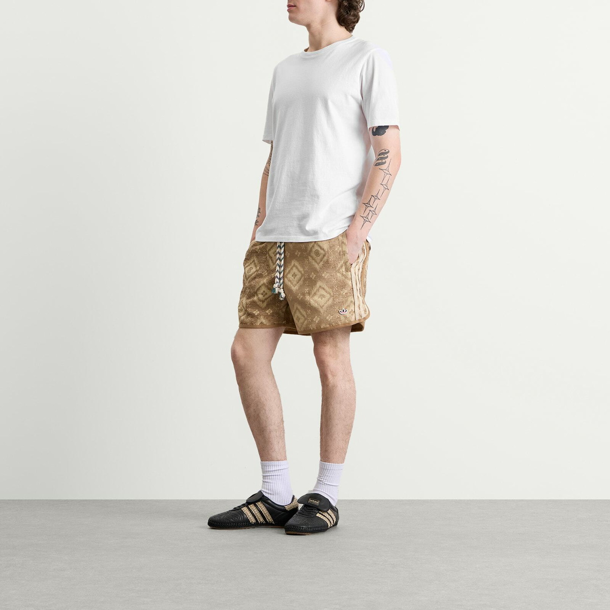 Adidas Men's Clot Ikat Short By Edison Chen in Warm Sandstone