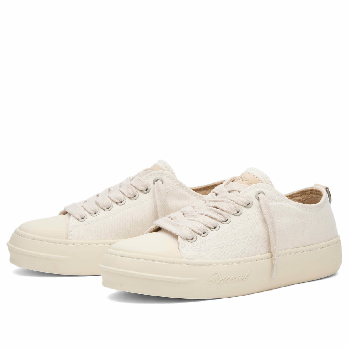 Represent Men's Rep-Cap Sneaker in Vintage White