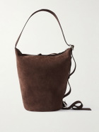 LOEWE - Loop Medium Logo-Debossed Nubuck Bucket Bag
