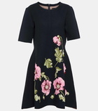 Oscar de la Renta Poppy floral jacquard minidress