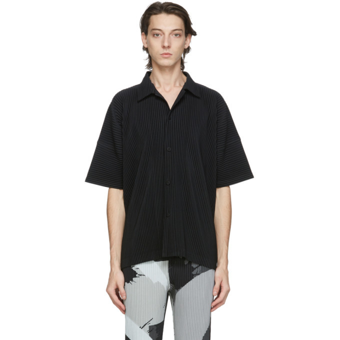 Homme Plisse Issey Miyake Black MC July Short Sleeve Shirt Homme