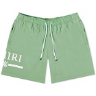 AMIRI Men's Bar Logo Swim Shorts in Mineral Green