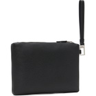 TOM FORD Black Grain Leather Wristlet Pouch