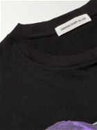 UNDERCOVER - Printed Cotton-Jersey T-Shirt - Black