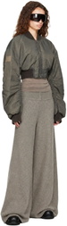 Rick Owens Gray Tower Micro Secchia Flight Bomber Jacket
