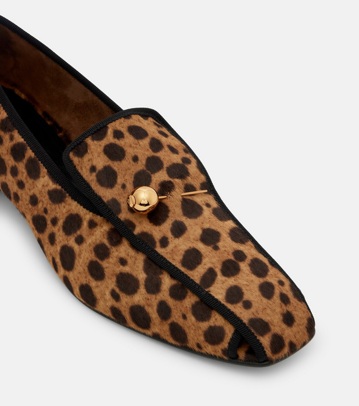 Herbert Levine Showtime leopard-print calf hair loafer pumps