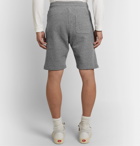 John Elliott - Crimson Mélange Loopback Cotton-Jersey Drawstring Shorts - Gray