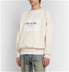 Fear of God - Oversized Logo-Appliquéd Loopback Cotton-Jersey Sweatshirt - Neutrals