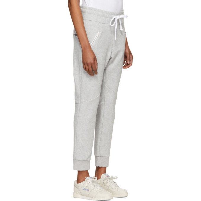 Baja East Grey Logo Moto Lounge Pants