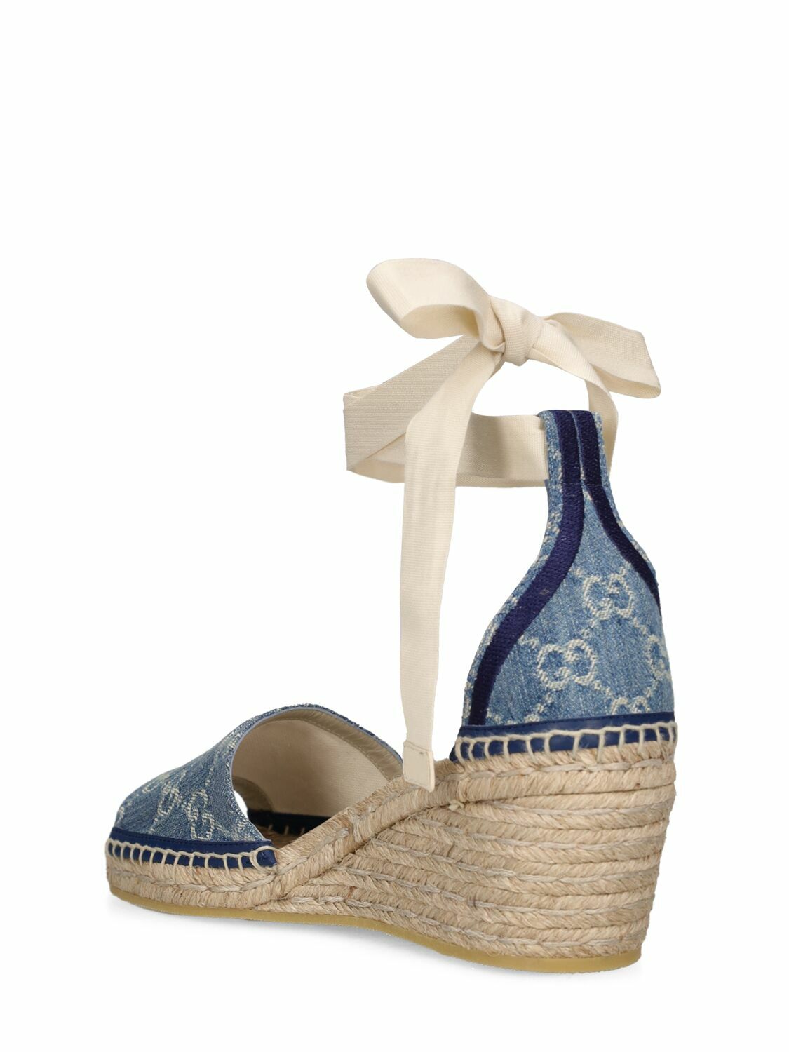 GUCCI - 45mm Pilar Gg Denim Espadrilles Gucci