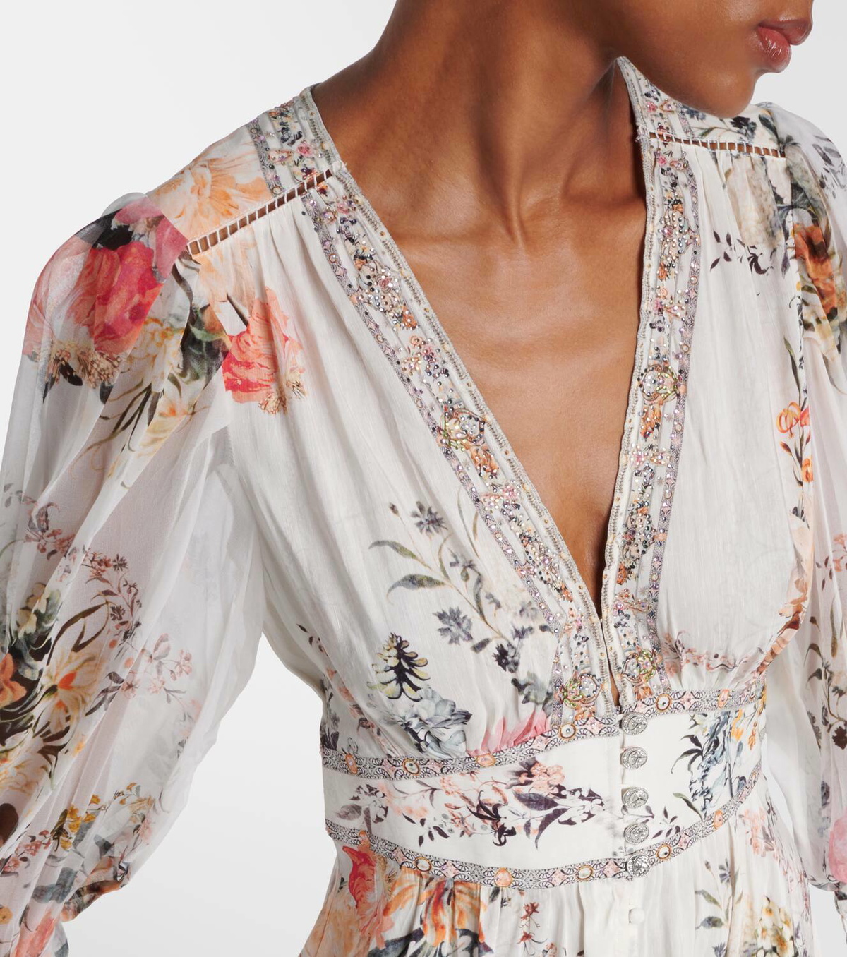 Camilla Floral linen and silk maxi dress Camilla