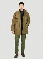 Quilted Patch Coat in Khaki