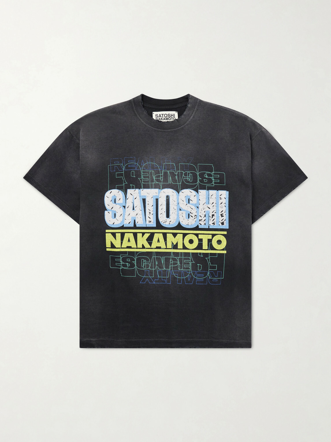 Satoshi Nakamoto - Escape Reality Logo-Print Cotton-Jersey T-Shirt - Black