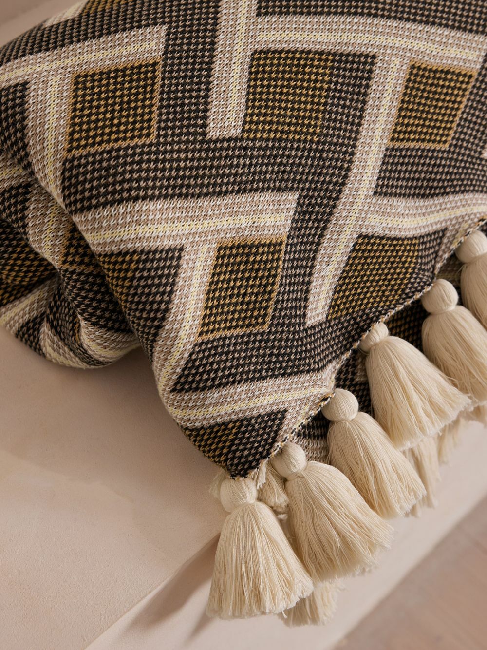 Soho Home Geometric Intarsia Blanket