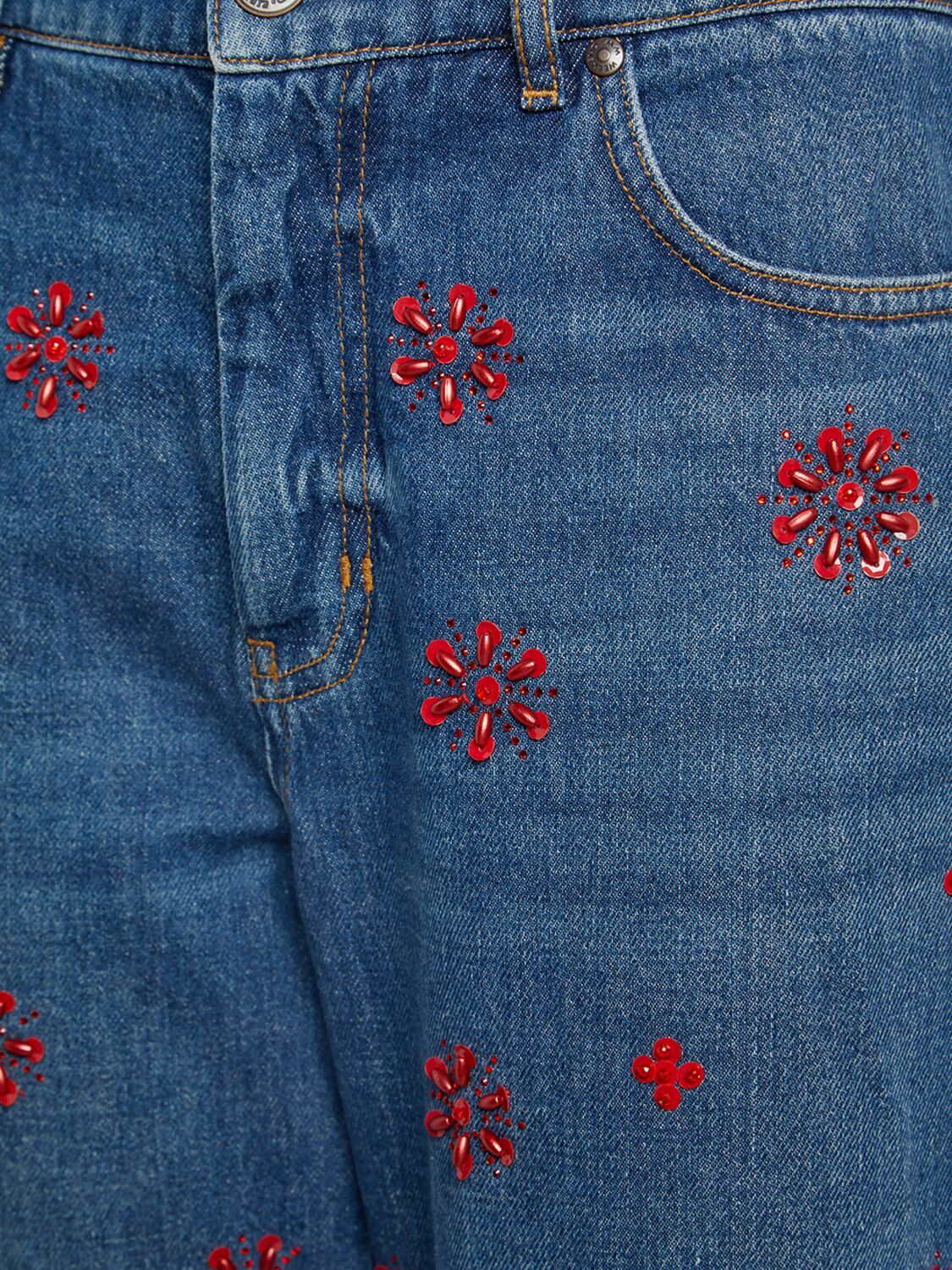 WEEKEND MAX MARA Manetta Embroidered Straight Jeans Weekend