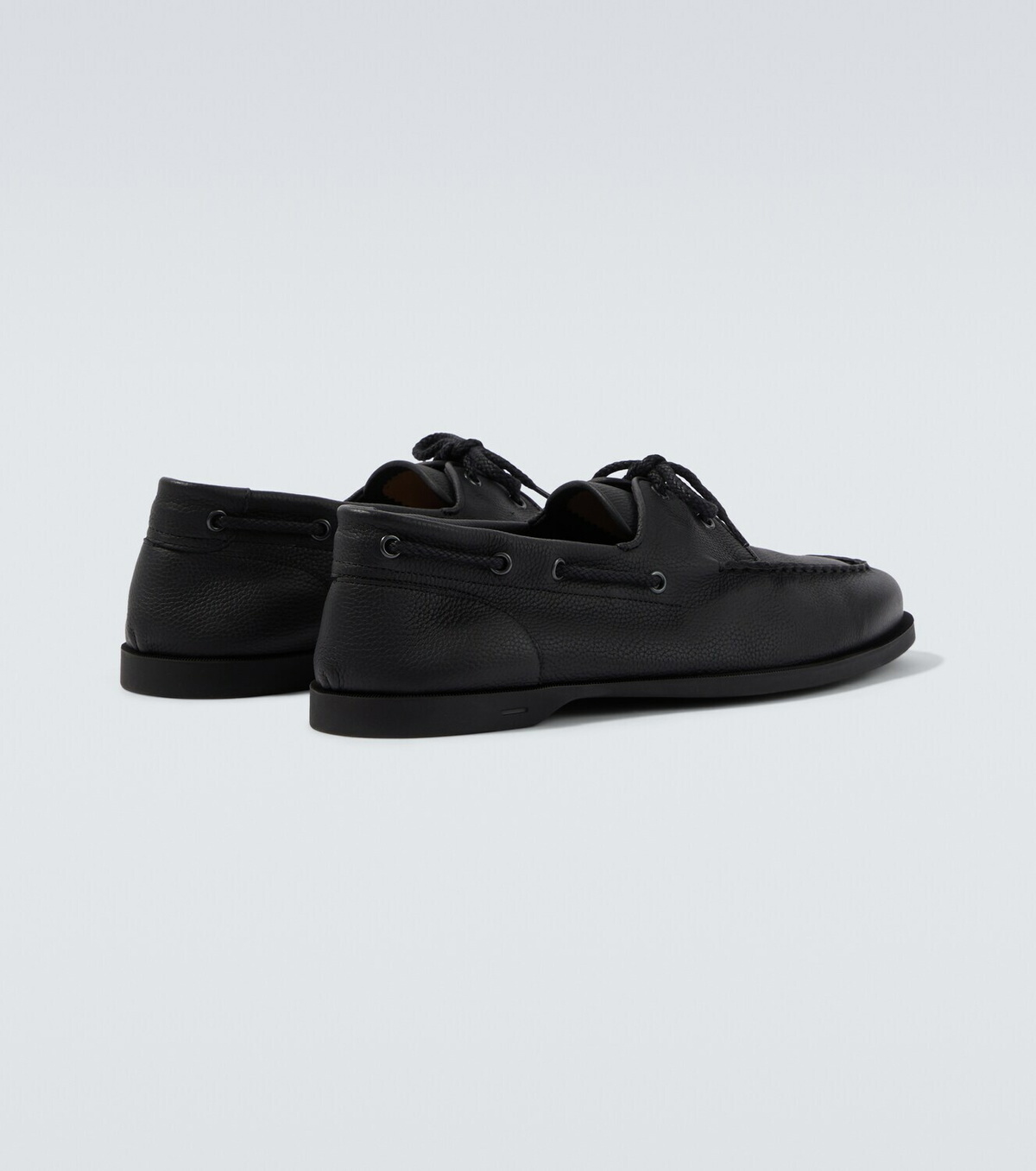 John Lobb Foil leather boat shoes