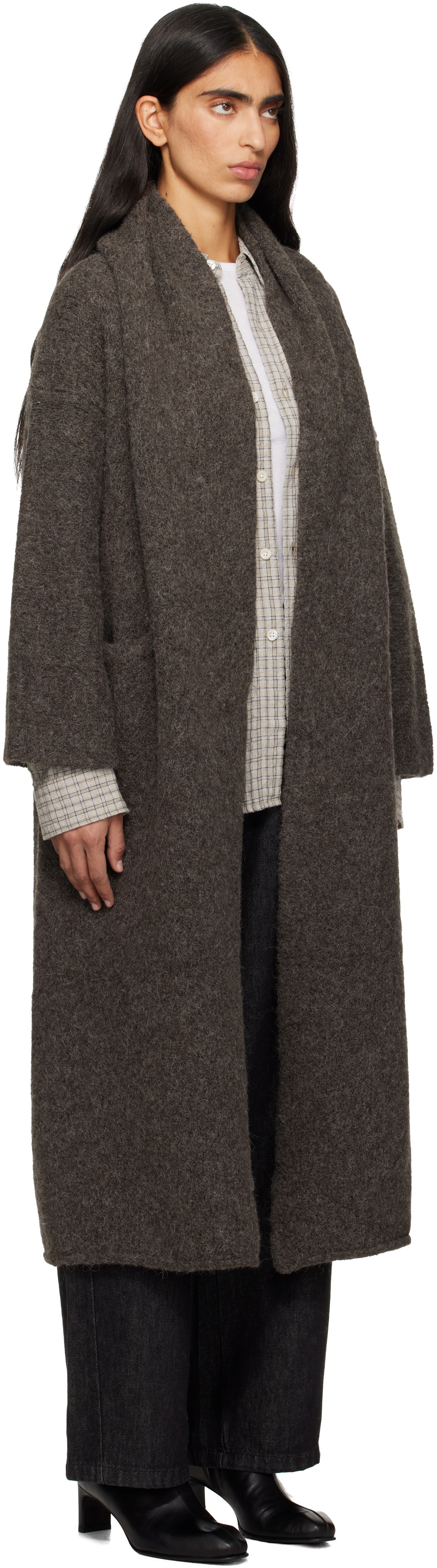Lauren Manoogian Gray Long Shawl Cardigan