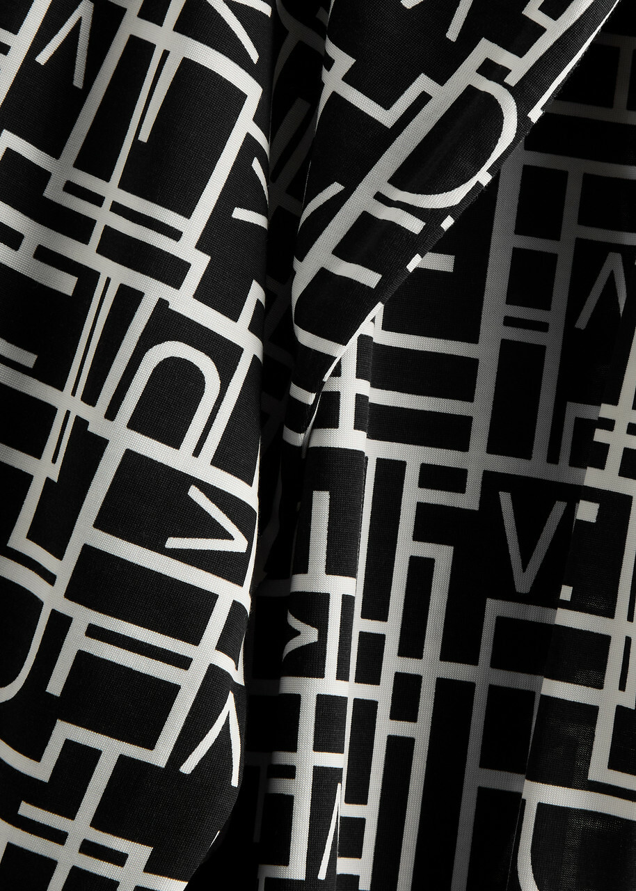 Diane Von Furstenberg Brooklyn Printed Jersey Trousers Black And White