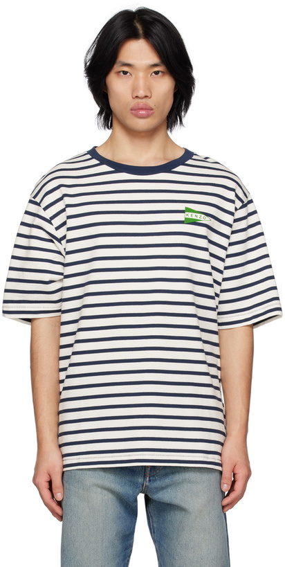 Photo: Kenzo White & Navy Nautical T-Shirt