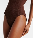 Hunza G Adriana embellished halterneck swimsuit
