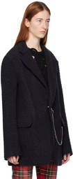 R13 Black Ragged Blazer