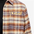 Aries Men's Plaid Flannel Shirt in Brick