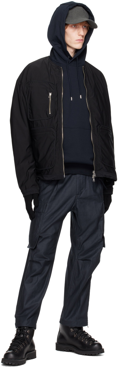 meanswhile Navy Fatigue Overwrap Trousers